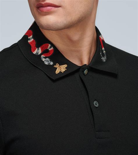 gucci polo shirt snake collar